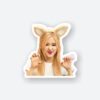 Black Pink Rose Sticker