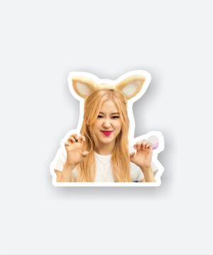 Black Pink Rose Sticker Black Pink Rose Sticker