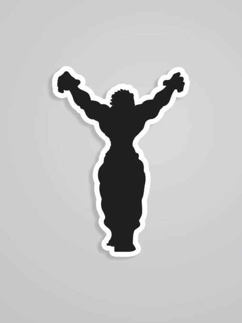 Black Silhouette Of Baki Anime Stickers