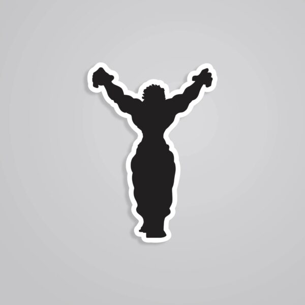 Black Silhouette Of Baki Anime Stickers Black Silhouette Of Baki Anime Stickers