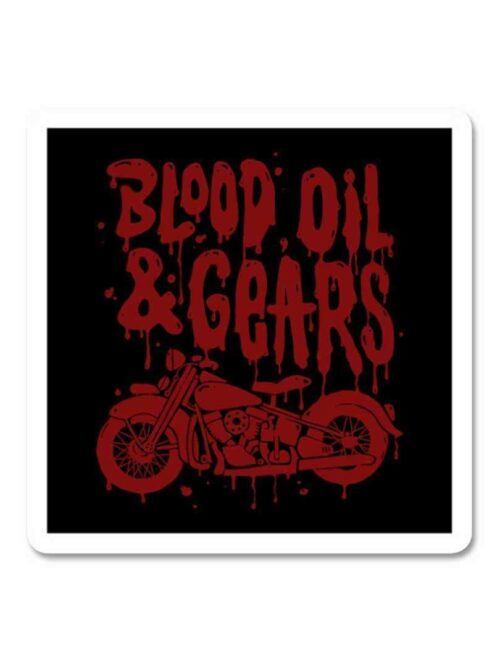 Blood Oil Gears Sticker