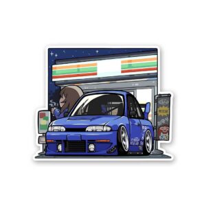 Blue Car Sticker Blue Car Sticker