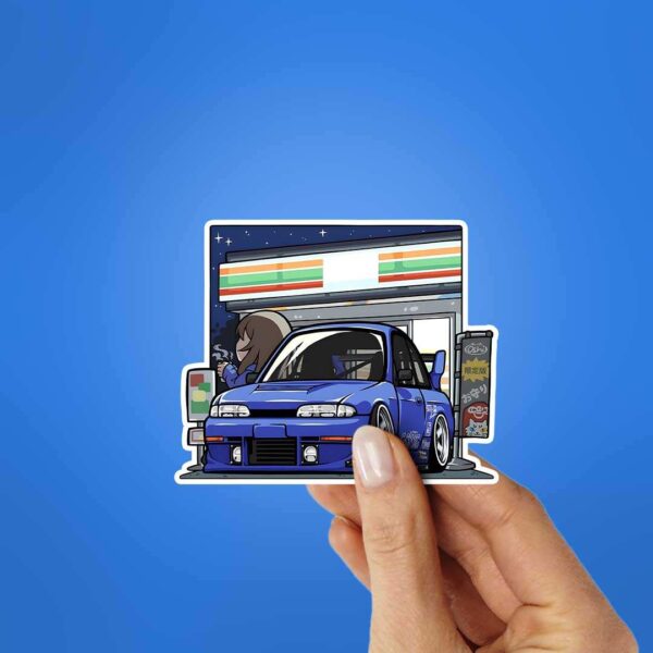 Blue Car Sticker