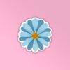 Blue Flower Laptop Mobile Stickers