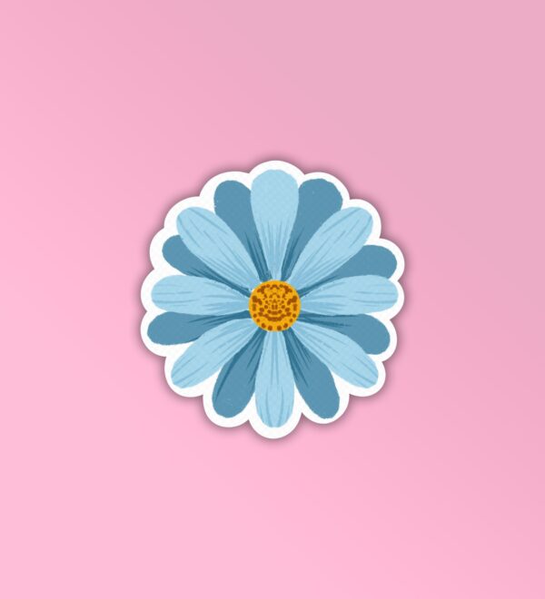 Blue Flower Laptop Mobile Stickers Blue Flower Laptop Mobile Stickers