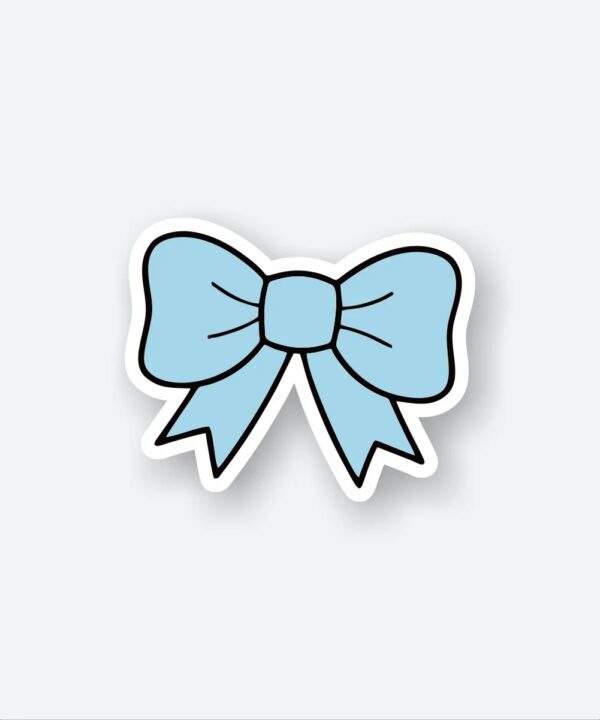 Blue Hair Bow Sticker Blue Hair Bow Sticker