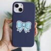 Blue Hair Bow Sticker