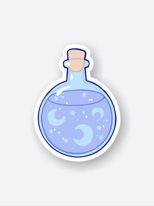 Blue Moon In Water Sticker