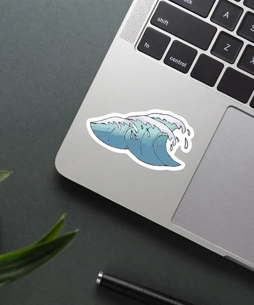 Blue Wave Sticker
