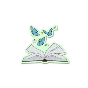 Book And Butterfly Sticker Book And Butterfly Sticker