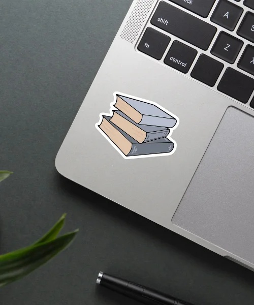 Book Stack Sticker