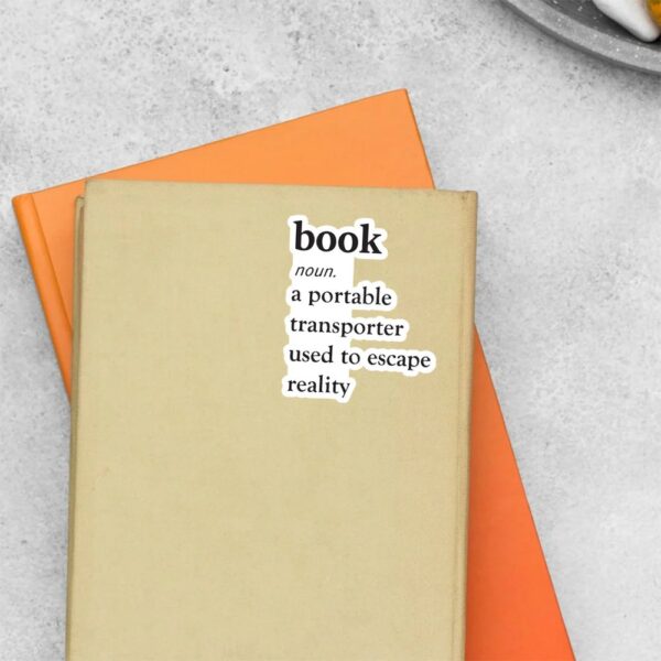 Book A Portable Transporter Used To Escape Reality Witty Stickers