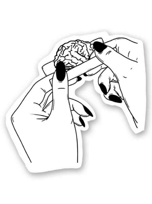 Brain Weed Sticker