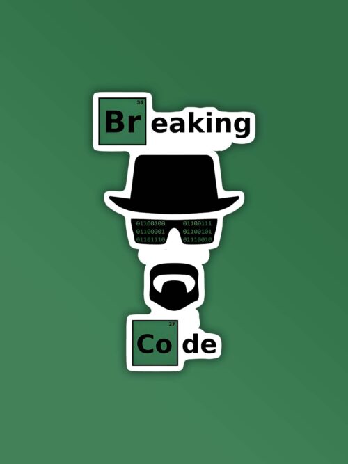 Breaking Code Programmer Coding Sticker