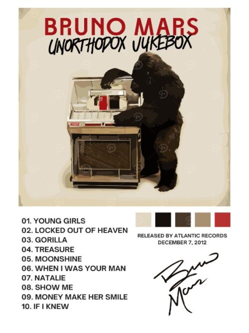 Bruno Mars Unorthodox Jukebox Music Poster