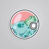 Bulbasaur In Nature Ball Anime Stickers