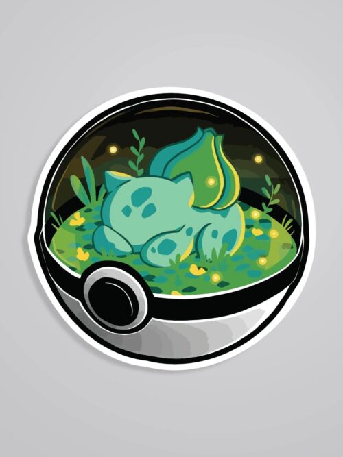 Bulbasaur In Pokeball Anime Stickers