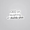 CEO Of Laughing At Dumb Shit Witty Stickers