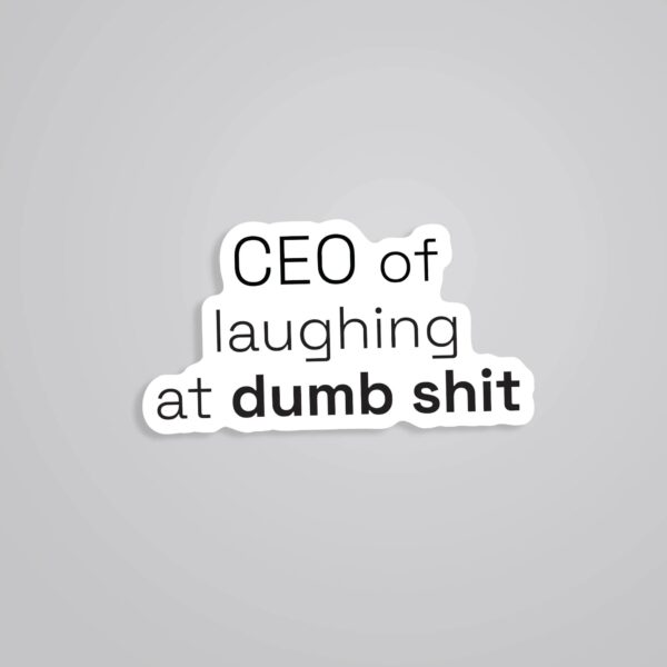 CEO Of Laughing At Dumb Shit Witty Stickers CEO Of Laughing At Dumb Shit Witty Stickers