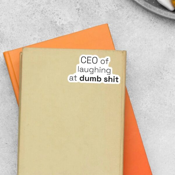 CEO Of Laughing At Dumb Shit Witty Stickers CEO Of Laughing At Dumb Shit Witty Stickers