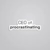 CEO Of Procrastinating Witty Stickers