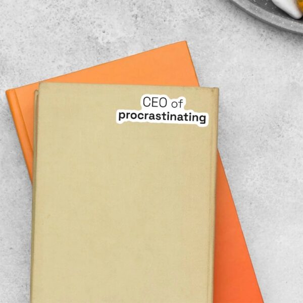 CEO Of Procrastinating Witty Stickers