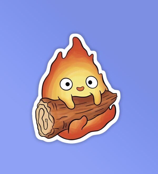 Calcifer Howls Moving Castle Laptop _ Mobile Stickers Calcifer Howls Moving Castle Laptop _ Mobile Stickers