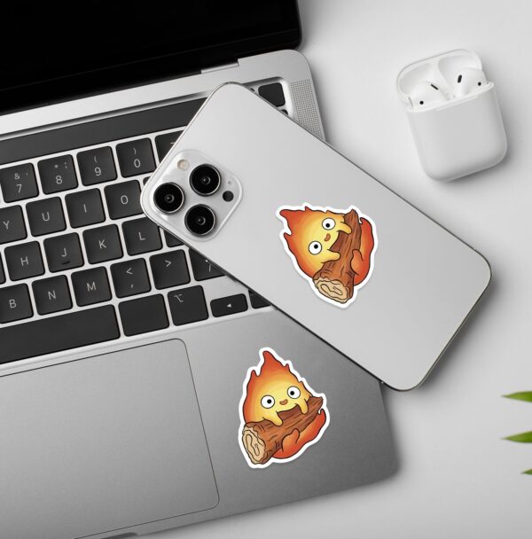 Calcifer Howls Moving Castle Laptop _ Mobile Stickers Calcifer Howls Moving Castle Laptop _ Mobile Stickers
