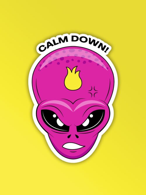 Calm Down Sticker