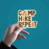 Camp Hike Repeat Sticker