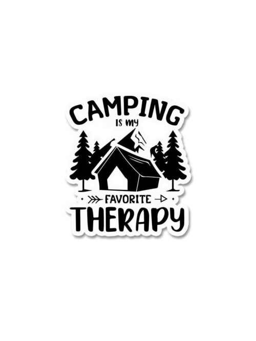 Camping Is My Favorite Therapy Sticker