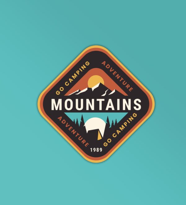 Camping On Mountains Sticker Camping On Mountains Sticker