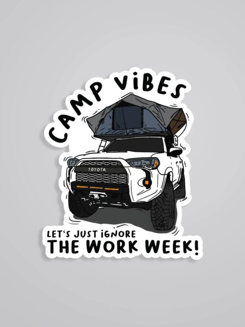 Camps Vibes Travels Stickers