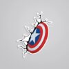 Captain Americas Shield Stuck In Wall Movies Stickers