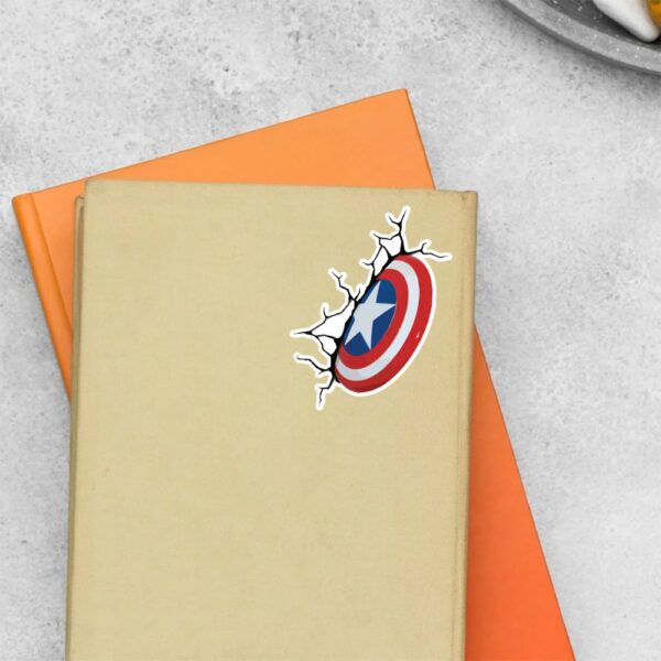 Captain Americas Shield Stuck In Wall Movies Stickers