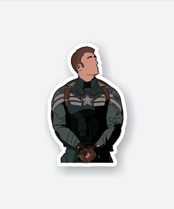 Caption America Sticker