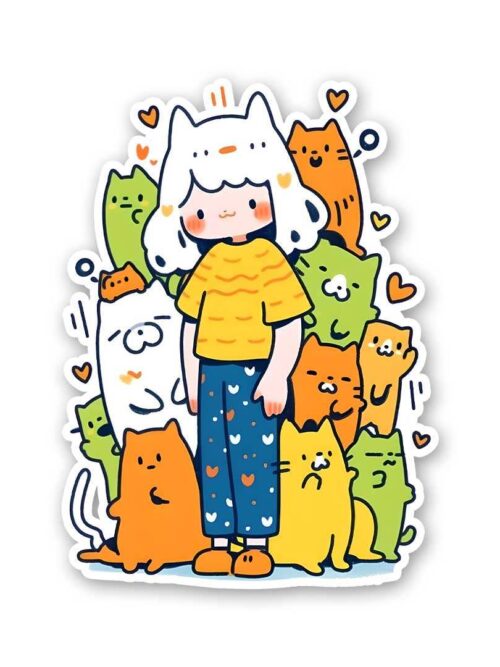 Cat Crew Sticker