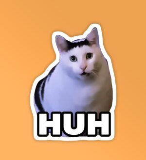 Cat Meme HuH Laptop _ Mobile Sticker