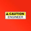 Caution Engineer Programmer Coding Sticker