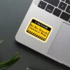 Caution Gamers At Work Sticker