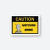Caution Watching Anime Saitama Sticker