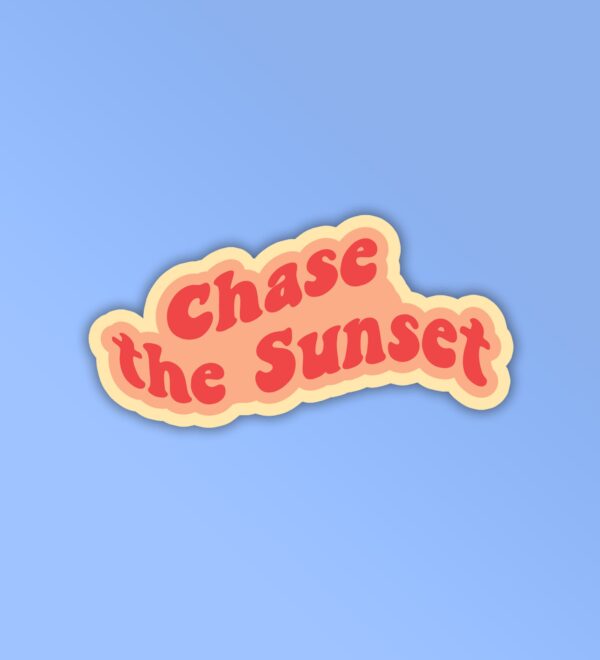 Chase The Sunset Retro Laptop Mobile Stickers Chase The Sunset Retro Laptop Mobile Stickers