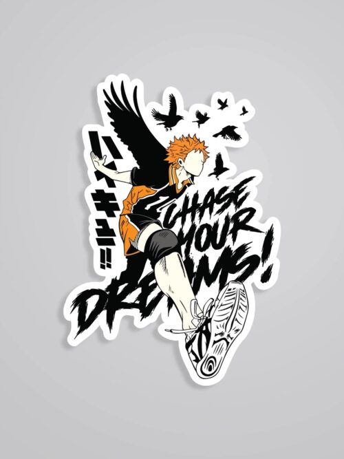 Chase Your Dreams Hinata Anime Stickers