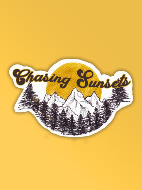 Chasing Sunsets Laptop Mobile Stickers