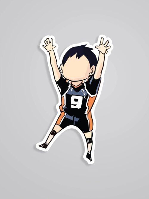 Chibi Kageyama Jumping Anime Stickers