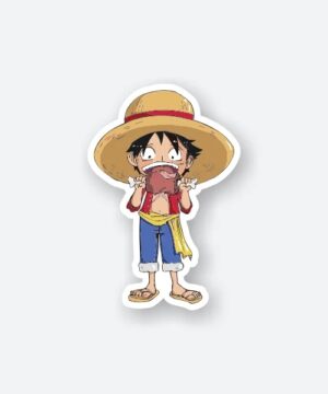 Chibi Luffy Eating Sticker