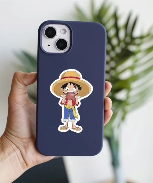Chibi Luffy Eating Sticker