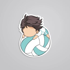 Chibi Oikawa On Volleyball Anime Stickers Chibi Oikawa On Volleyball Anime Stickers