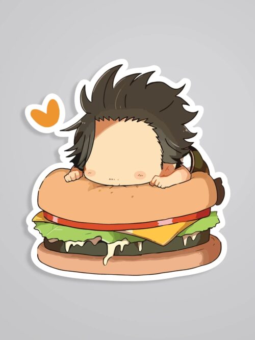 Chibi Yami On Cheeseburger Anime Stickers