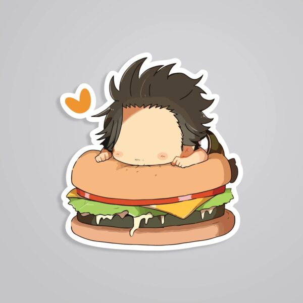 Chibi Yami On Cheeseburger Anime Stickers Chibi Yami On Cheeseburger Anime Stickers